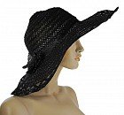 Шляпа пляжная «Узор», цвет черный