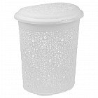 Корзина для белья «Кружево», 50 л, цвет белый