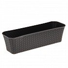 Балконный ящик «Ротанг», 60 см, цвет коричневый