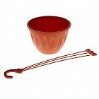 Кашпо подвесное «Алиция», d-25 см, цвет терракотовый