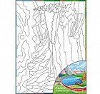 Холст для рисования с красками «Горы у озера», 30х40 см