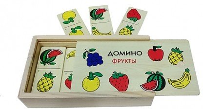 Домино деревянное «Фрукты» | Рыжий кот