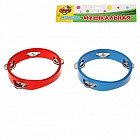 Игрушка музыкальная бубен простой средний, цвет в ассортименте