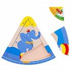 Пазл малый треугольный «Слон в цирке», 3 элемента