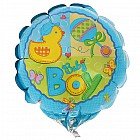 Шар фольгированный для палочки «Малыш мальчик», круг 4"