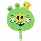 Шар фольгированный для палочки «Angry Birds. Король Свиней», 9"