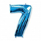 Шар фольга «7», Синий, 40"