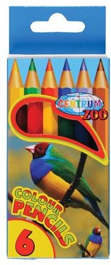 Карандаши «ZOO», 6 цветов, мини | Centrum