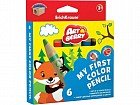 Карандаши «My First Pencil», 6 цветов, с точилкой, утолщенные