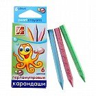 Карандаши восковые «ЛУЧ», 6 цветов, шестигранные, перламутровые