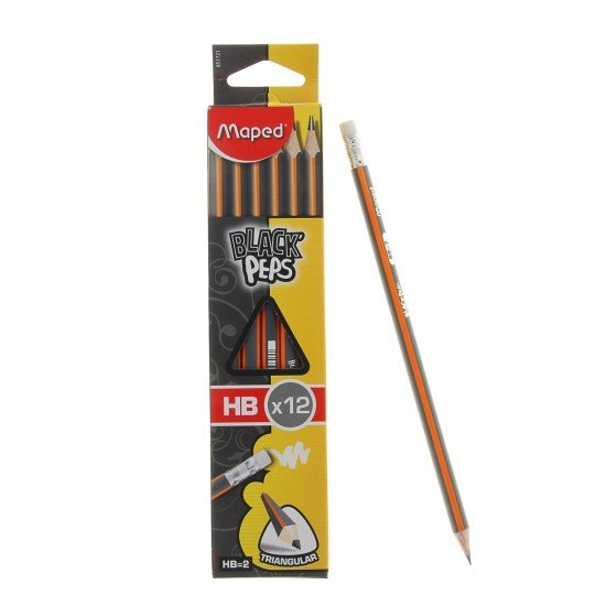 Карандаш с ластиком MAPED «Black Peps»