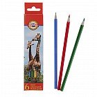 Карандаши «Животные», 6 цветов, шестигранный корпус
