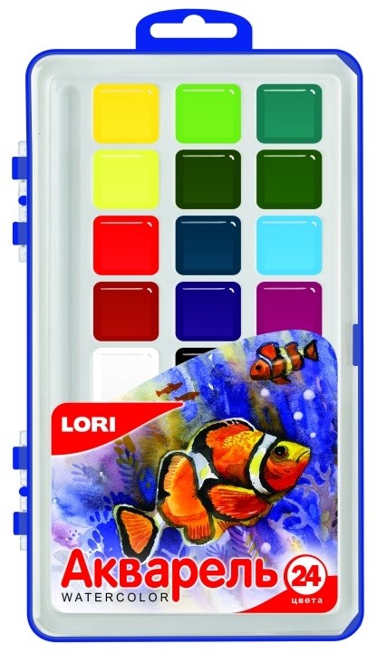 Акварельные краски без кисти, 24 цвета | Lori