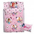 Детский комплект постельного белья «Winx. Бабочки» (1,5-спальный, поплин, 1 наволочка 50х70)