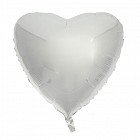 Шар фольга «Сердце», 18" Металл (серебро б/рис)