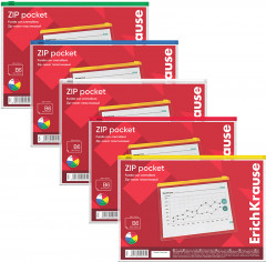 Пакет B6 на гибкой молнии «ZIP», прозрачный, цвет в ассортименте