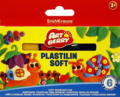 Пластилин мягкий «Artberry», 6 цветов
