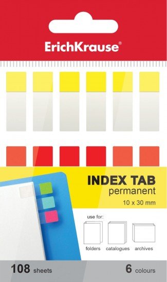 Архивные закладки с клеевым краем, 6×10×30 мм