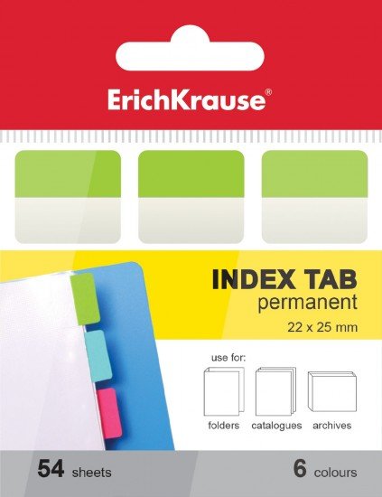 Архивные закладки с клеевым краем, 6×22×25 мм