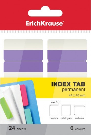 Архивные закладки с клеевым краем, 6×44×40 мм