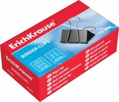 Зажим для бумаг «ErichKrause», 15 мм, 12 штук