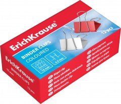 Зажим для бумаг «ErichKrause», 15 мм, 12 штук