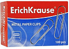 Скрепки металлические «ErichKrause», 100 штук, 33 мм