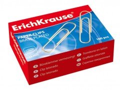 Скрепки омедненные  «ErichKrause», 100 штук