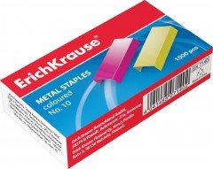 Скобы №10 «ErichKrause», цветные