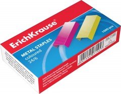 Скобы 24/6 «ErichKrause», цветные