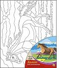 Холст с красками «Дикая лошадь»