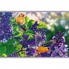 Блокнот для эскизов зарисовок «Птицы на ветках сирени», 12 листов