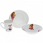 Набор детской посуды «Девочки» (3 предмета)