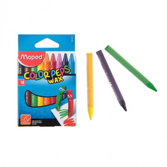 Восковые мелки 18 цветов «Color'Peps Wax»