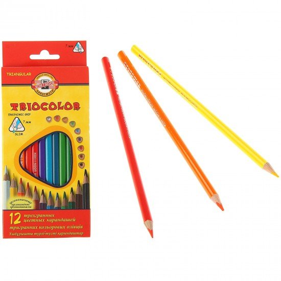 Карандаши «TRIOCOLOR», 12 цветов