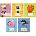 Тетрадь «Marzipan. Разноцветные зверушки», А5, 18 листов, клетка, в ассортименте