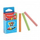 Набор мелков школьных «Color'Peps», 10 цветов,  круглые, специальная формула «без грязи»