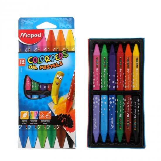 Пастель масляная «COLOR'PEPS OIL PASTEL», 12 цветов, трехгранный корпус