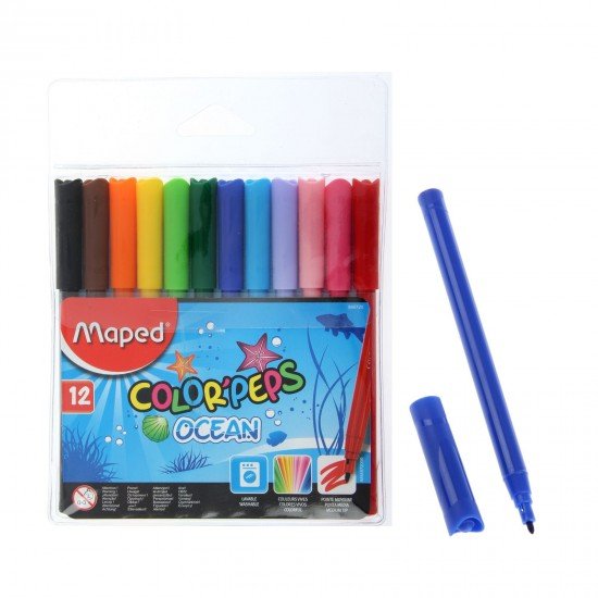 Фломастеры «Color'Peps Ocean», 12 цветов