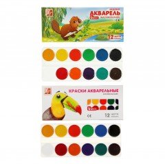 Акварель медовая «ZOO», 12 цветов