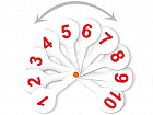 Касса «Веер» цифры от 1 до 20, прямой и обратный счет