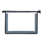 Папка пластик А4 «Офис», бесцветная, чёрная, молния сверху