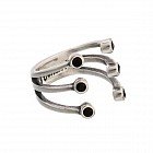 Кольцо «Тринити» (покрытие - черненое серебро)