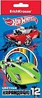 Карандаши цветные «Hot Wheels Super Car», 12 цветов