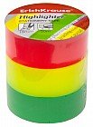Клейкая лента «Highlighter», 3 штуки, 18ммх20м