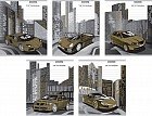 Тетрадь школьная «Auto Metallic», 24 листа, клетка, в ассортименте