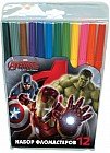 Фломастеры «Мстители-2», 12 цветов