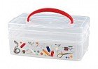 Коробка «Multi Box», универсальная, с ручкой и декором, 2 секции, в ассортименте