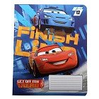 Тетрадь «Cars», 12 листов, косая линейка