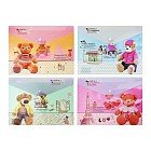 Папка-конверт на кнопке А4 «Мишки», 180мкр, в ассортименте